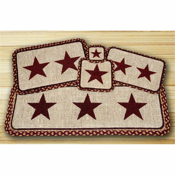 Cookinator Wicker Weave Placemat, Burgundy Star CO200046